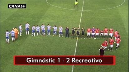 Gimnàstic 1 - Recreativo 2