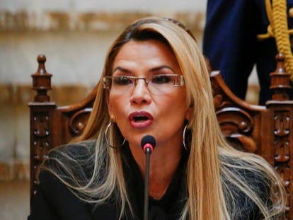 Jeanine Añez, en una imagen de diciembre de 2019.