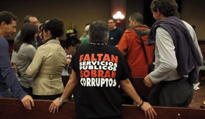 Pleno en el que se constituyó la primera comisión de la Púnica en Móstoles