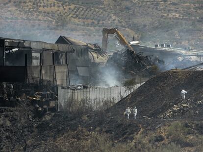 Incendio de la planta de residuos peligrosos de Chiloeches (Guadalajara) en agosto de 2016.