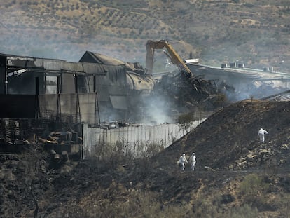 Incendio de la planta de residuos peligrosos de Chiloeches (Guadalajara) en agosto de 2016.