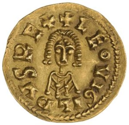 Moneda del Rey Leovigildo (575-586).