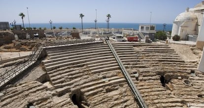 Obras en el Teatro romano de C&aacute;diz.