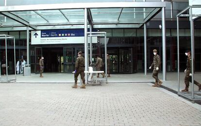 El pabellón siete de Ifema, en Madrid, transformado en hospital temporal para tratar los enfermos de coronavirus.