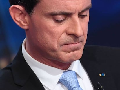Imagem de Manuel Valls ap&oacute;s o primeiro turno das prim&aacute;rias socialistas.