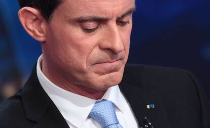 Imagem de Manuel Valls após o primeiro turno das primárias socialistas.