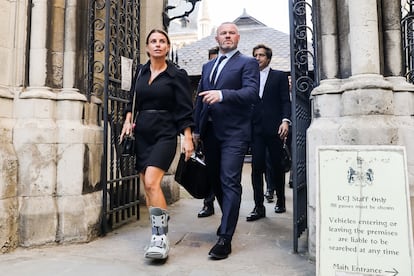 Coleen Rooney y Wayne Rooney, a su llegada al tribunal el pasado 17 de mayo. 