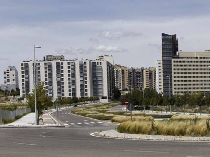 Imagen del desarrollo urbanístico de Valdebebas, en Madrid. 