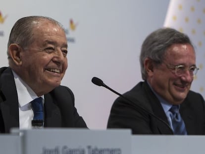 Salvador Gabarr&oacute; y Rafael Villaseca, presidente y consejero delegado de Gas Natural Fenosa, respectivamente.