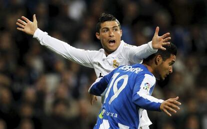 Cristiano Ronaldo in a game against Real Sociedad.