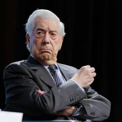 Mario Vargas Llosa, en febrero en Madrid.