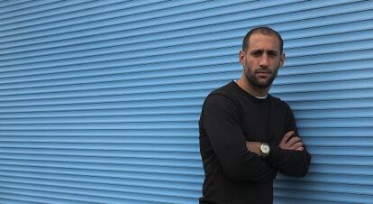 Pablo Zabaleta, en en campo de entrenamiento del City.