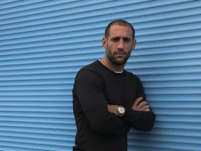 Pablo Zabaleta, en en campo de entrenamiento del City.