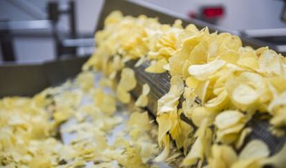 Fabricación de patatas fritas.