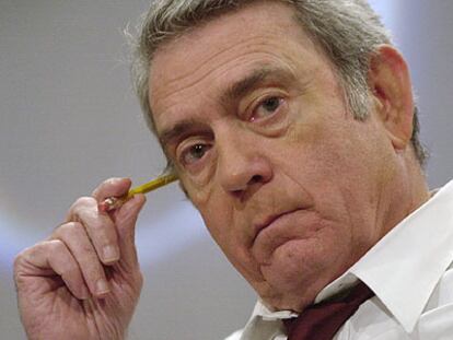 Dan Rather, presentador del principal informativo de la cadena estadounidense CBS, en 2001.