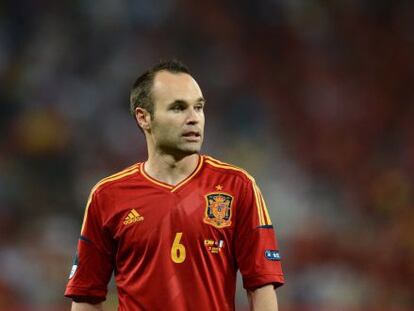 Iniesta, en un partido de la Eurocopa.
