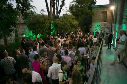 Ambiente en la celebración del 11º aniversario de 'El HuffPost', este miércoles en la Fábrica de Tapices de Madrid.