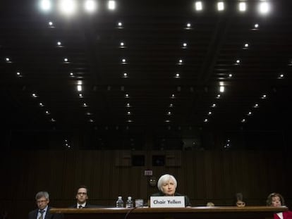 A presidenta do Federal Reserve, Janet Yellen, na quinta-feira passada, no Congresso dos EUA.
