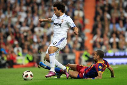 Marcelo, durante un partido ante el Barcelona