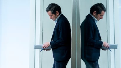 Borja Sémper, este lunes antes de la rueda de prensa tras la reunión del Comité de dirección del PP.