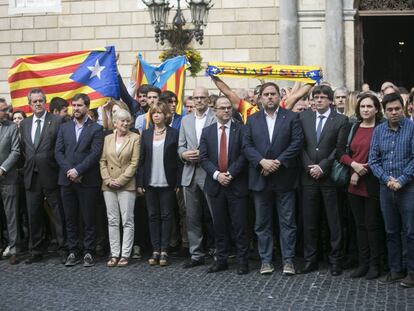 Concentração na Praça Sant Jaume do Governo da Catalunha