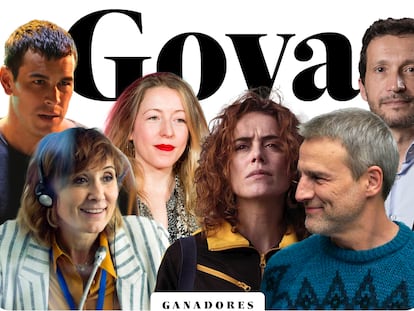 Algunos de los ganadores de los Goya 2021.