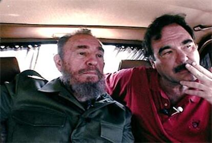 Fidel Castro y Oliver Stone.