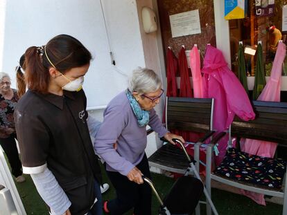 Residencia de ancianos en Polinyà (Barcelona), donde se han tomado medidas drásticas para evitar el virus.