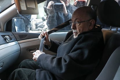 15/01/2018 Félix Millet, el principal encausado del caso Palau, a la salida de la Audiencia Provincial de Barcelona donde se la ha comunicado la sentencia de 9 años y 8 meses de prisión. Foto: Joan Sánchez