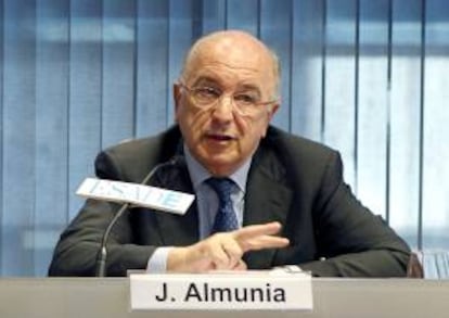 El vicepresidente de la Comisión Europea y comisario de Competencia, Joaquín Almunia. EFE/Archivo