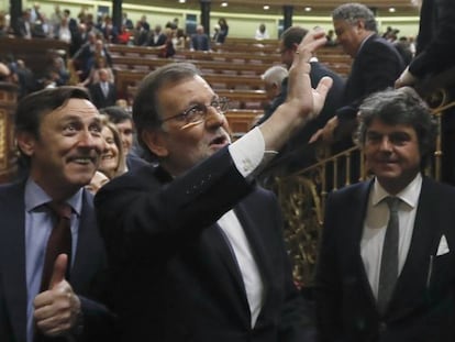 Mariano Rajoy after being voted back in as Spain’s prime minister.