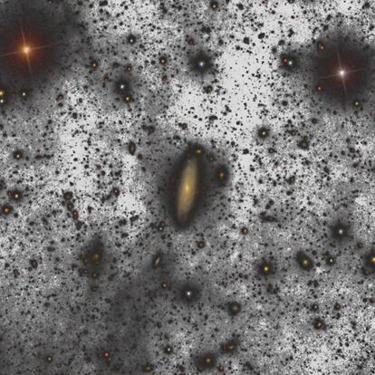 Halo de aproximadamente cuatro mil millones de estrellas alrededor de la galaxia UGC00180.