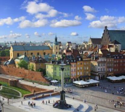 Plaza del Castillo en el centro de Varsovia.