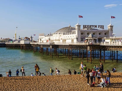 El Brighton Pier, uno de los iconos de esta ciudad balneario en la costa del sur de Inglaterra, una de las que más estudiantes de inglés atrae.