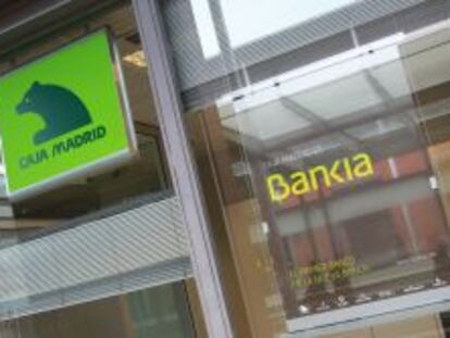 Fachada de una oficina de Bankia