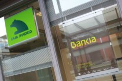 Fachada de una oficina de Bankia