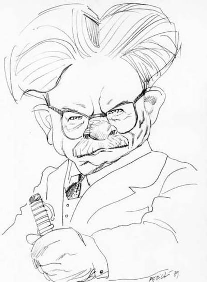 Elias Canetti visto por Tullio Pericoli.