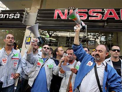 Imagen de archivo de una protesta de los trabajadores de Nissan.