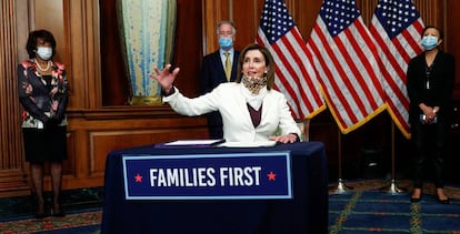 La presidenta de la Cámara de Representantes, Nancy Pelosi.