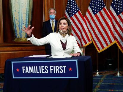 La presidenta de la Cámara de Representantes, Nancy Pelosi.