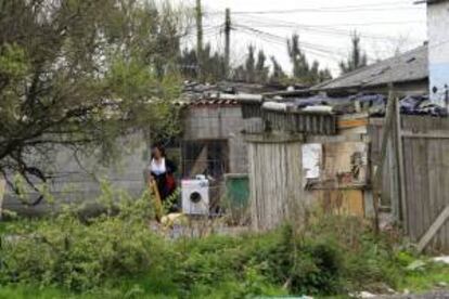 En la imagen, el poblado chabolista de Freixeiro en Amenadás. EFE/Archivo