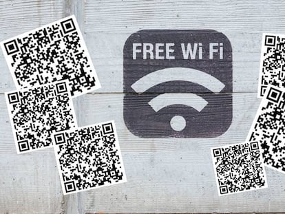 Contraseñas wifi convertidas en códigos QR.