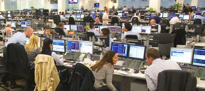 Una de las salas de brokerage de Tradition en Londres.