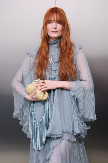 Florence Welch, de Florence and the Machine, en la semana de la moda de Milán en febrero de 2023.