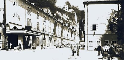 Imagen del Museo de Ciencias Naturales de Salzburgo tras la anexión de Austria por la Alemania nazi en 1938. Ahora ocupa otra sede.