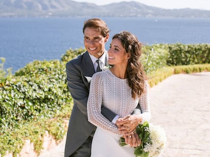 Rafael Nadal y su esposa Xisca, en el día de su boda.