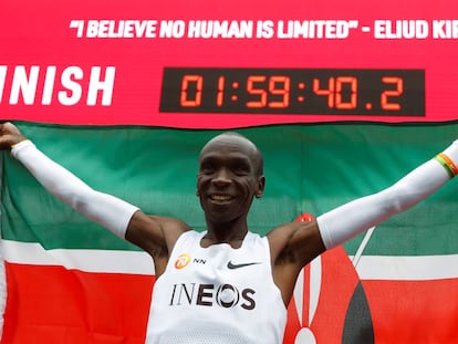 La gesta de Kipchoge, en imágenes