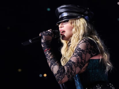 Madonna durante un concierto de su tour 'Celebration', en Londres, en octubre de 2023.