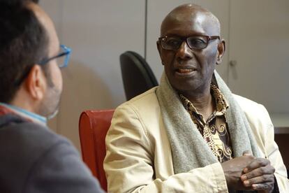 Boubacar Boris Diop, durante una entrevista, ayer, en Casa África.