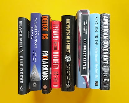 Los libros de Elle Reeve, Carlos Lozada, Paola Ramos, Steven Levitsky y Danel Ziblatt, Brody y Luke Mullins, Daniel Schlozman y Sam Rosenfeld, Arlie Russell Hochschild, y Yuval Levin.